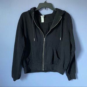 H&M black zip up hoodie